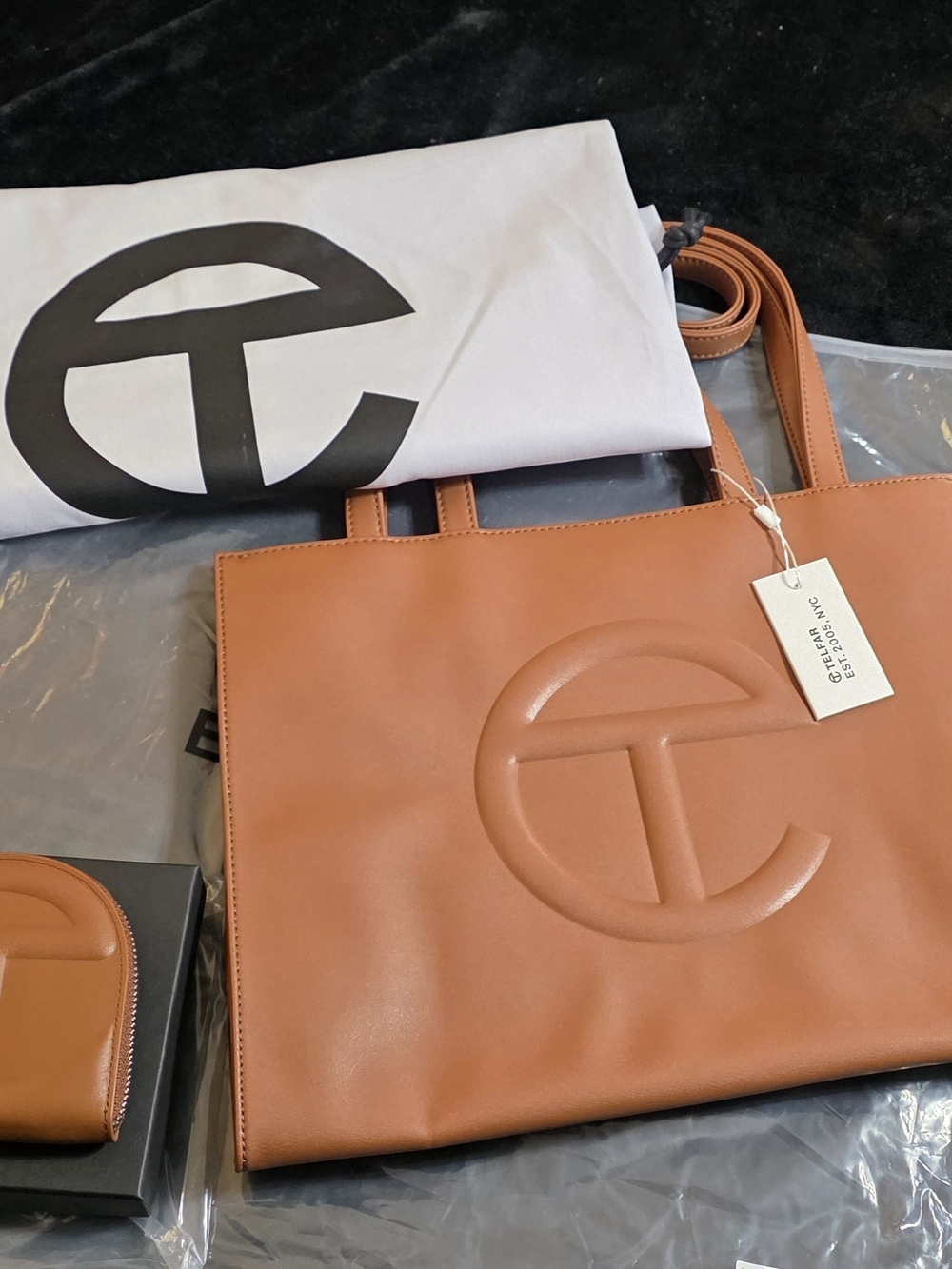 Telfar Medium Shopper Tote in Tan Leather
